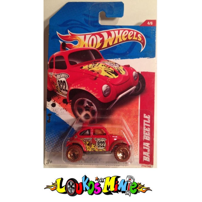 Hot Wheels Baja Beetle Fusca Thrill Racers Jungle Shopee Brasil