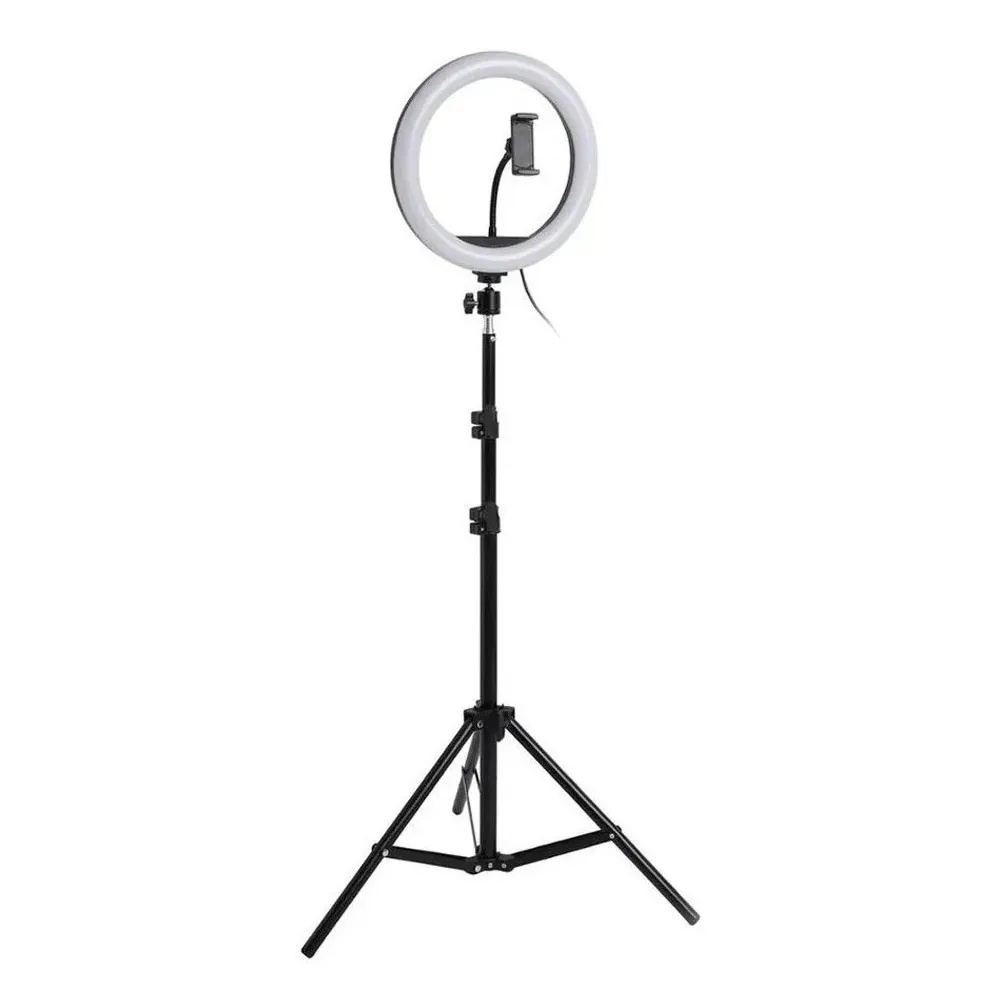 ILUMINADOR LED RING LIGHT 13 POLEGADAS TRIPÉ E SUPORTE PARA CELULAR