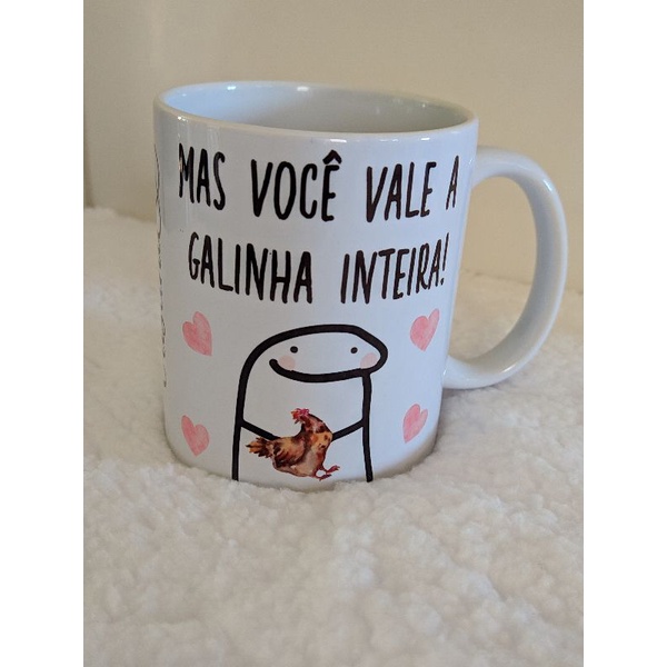 Caneca Amizade Flork Branca 325 Ml Porcelana Shopee Brasil