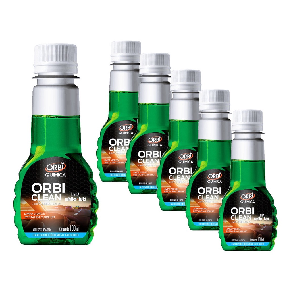 Kit 3 Limpa Para Brisas Desengordura ORBI CLEAN 100ml Shopee Brasil