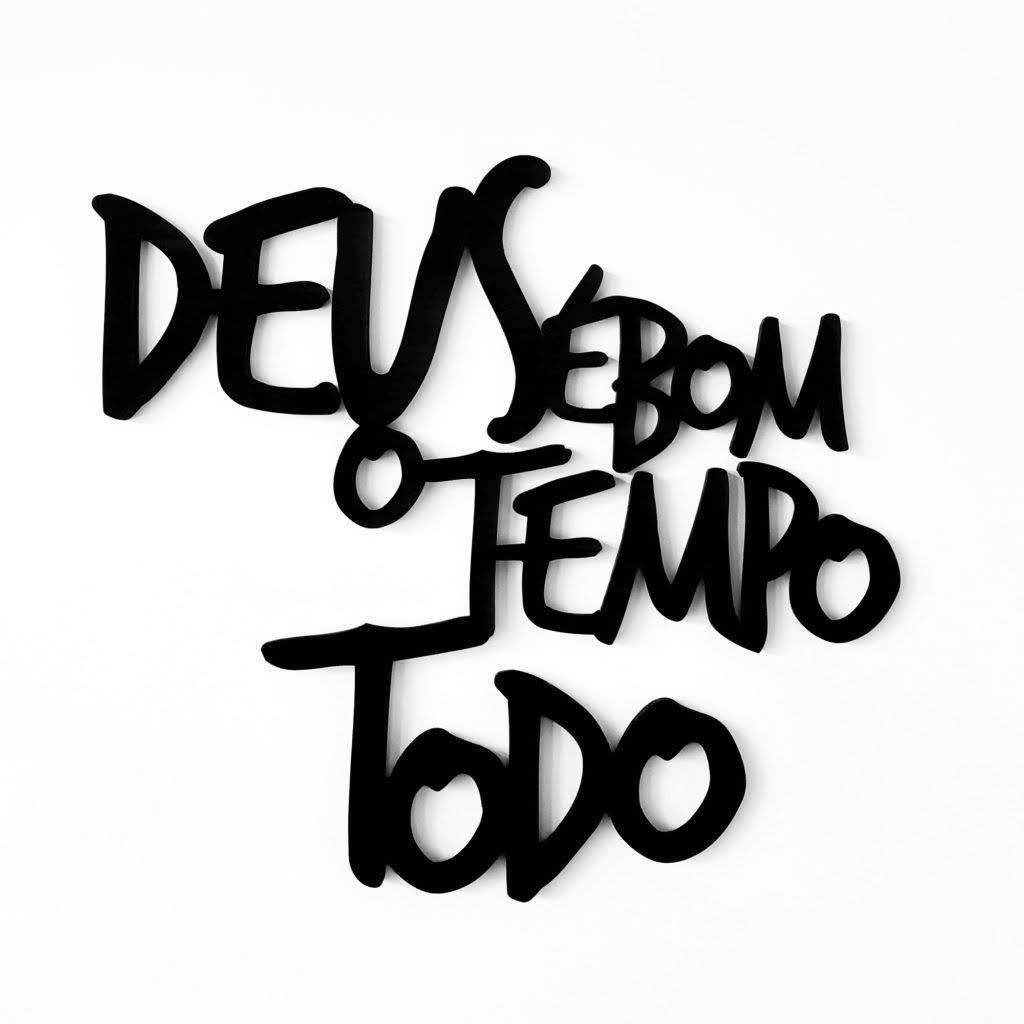 Placa Frase Decorativa Deus É Bom O Tempo Todo Mdf Decoração Shopee