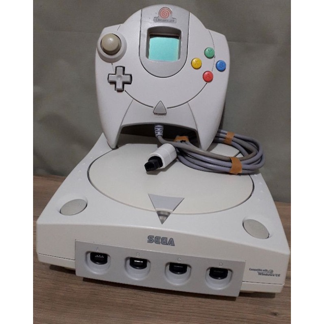 Dreamcast Completo Controle Vmu Cabos E Jogo Original Tudo