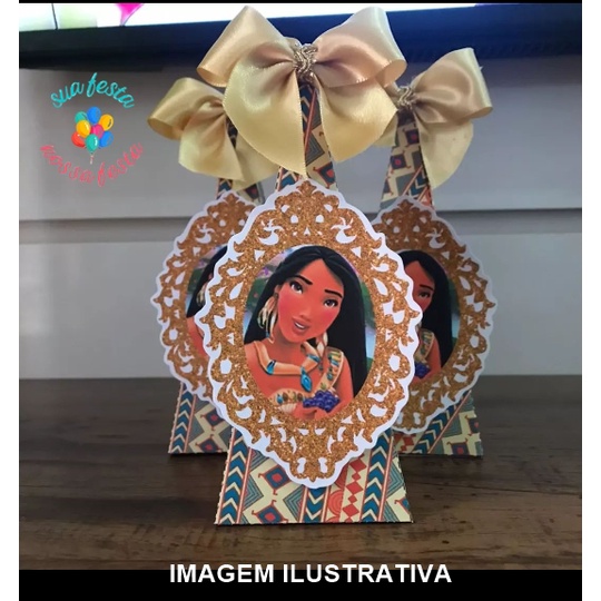 10 Und Caixas Personalizadas Folha Arte Impressa Tema Pocahontas