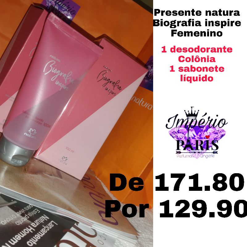 Kit Biografia Femenino Inspire Shopee Brasil