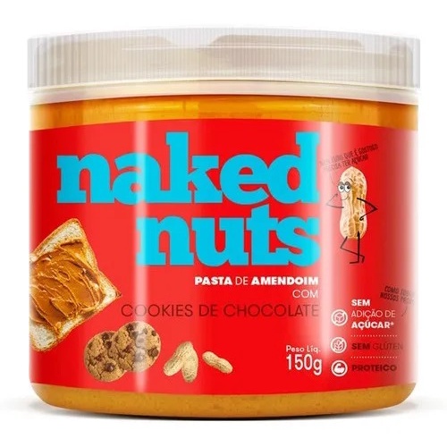 Pasta De Amendoim Cookies De Chocolate Naked Nuts 150g Shopee Brasil
