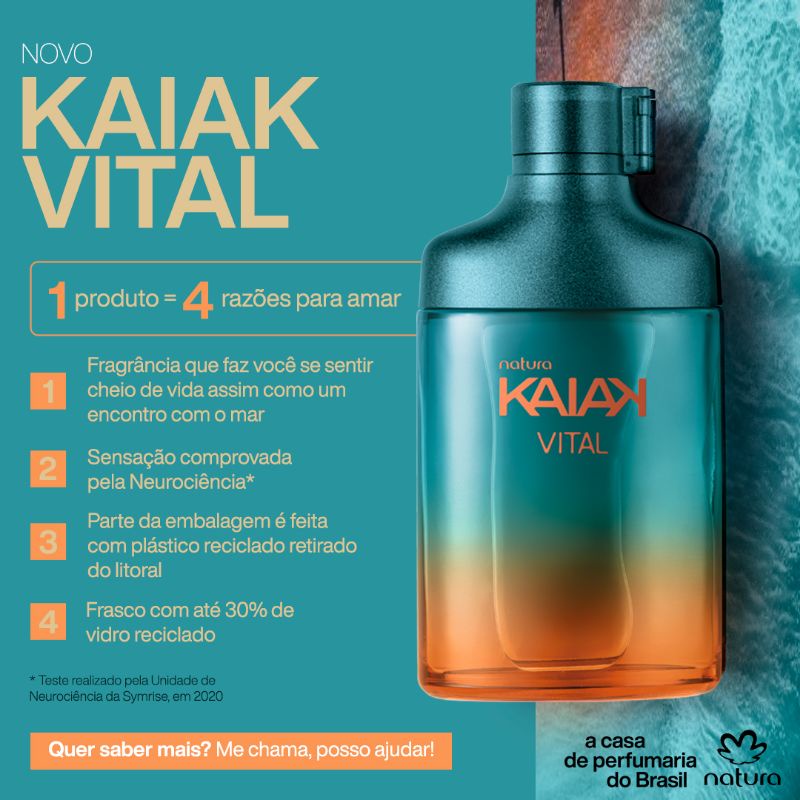 desodorante colônia kaiak vital masculino natura 100 ml Shopee Brasil