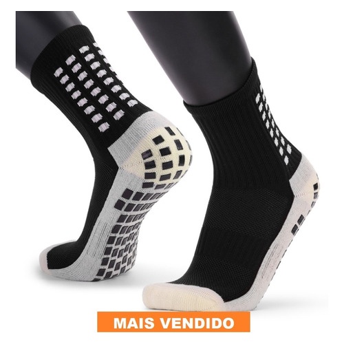 Meia Esportiva Antiderrapante Cano Alto Futebol Society Futsal Shopee