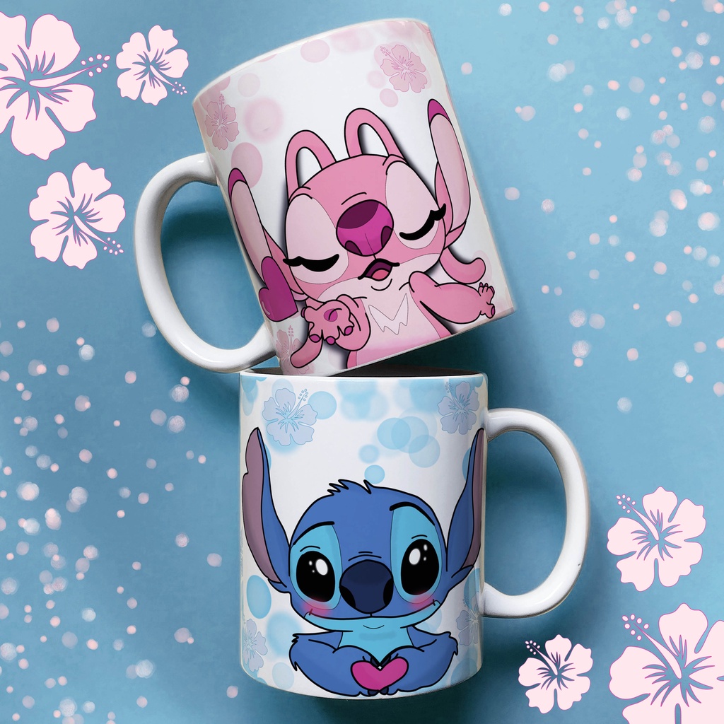 Caneca Lilo Stitch Disney Personalizada Premium Porcelana Shopee Brasil