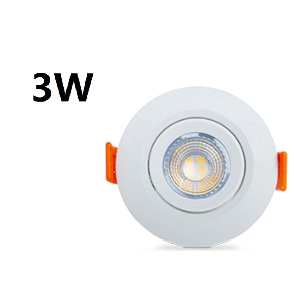 Spot Mini LED 3W REDONDO EMBUTIR Direcionável BIVOLT BRANCO FRIO