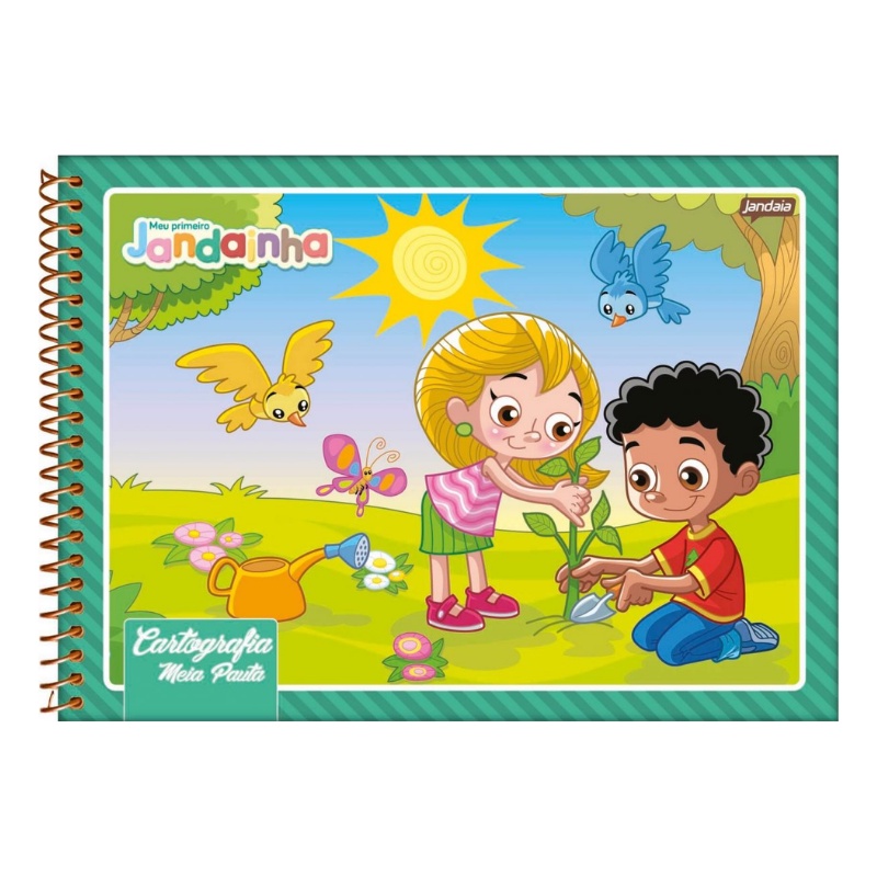 Caderno Meia Pauta Folhas G Jandaia Shopee Brasil