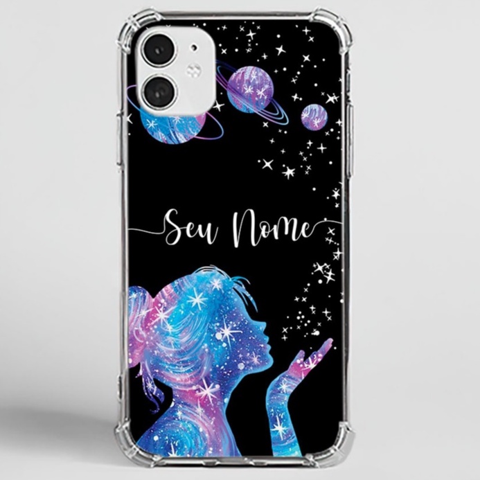 Capa Capinha Case De Celular Personalizada Nome Poeira Estrelar