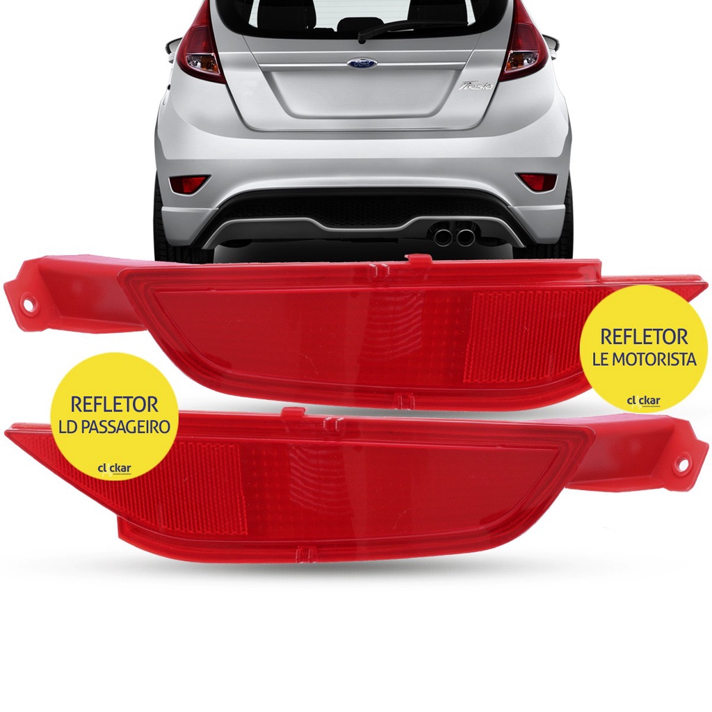 Lanterna Refletor Olho De Gato Traseiro Ford New Fiesta Hatch