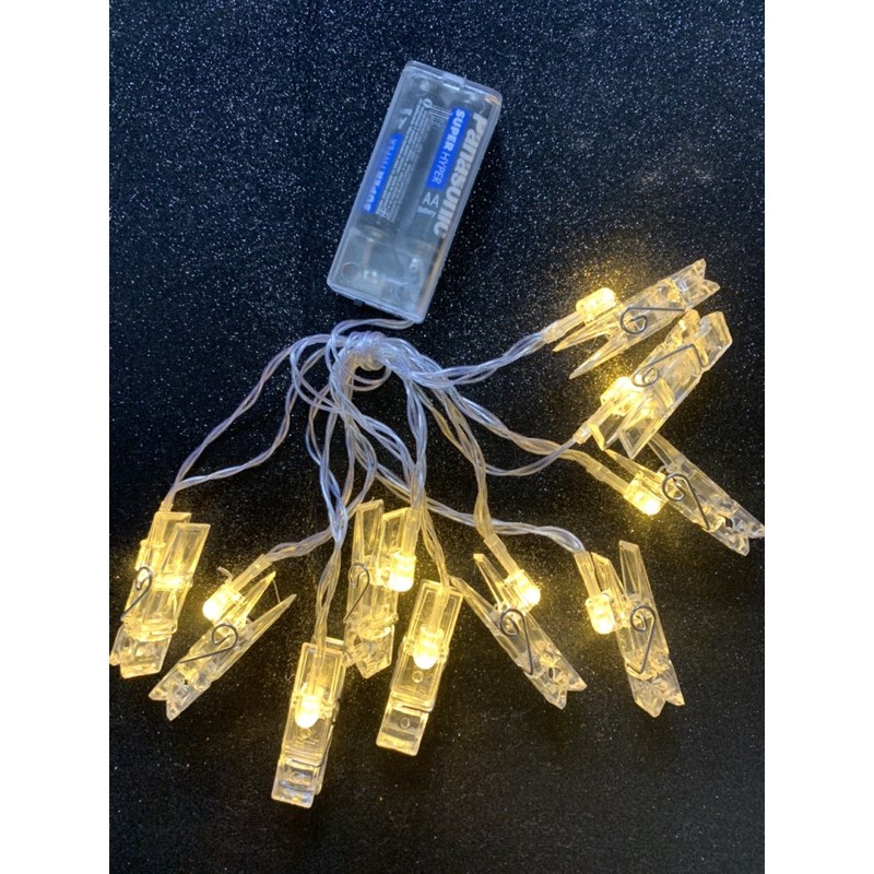 Varal De Led 10 Pregadores 2metros Luz Quente Shopee Brasil