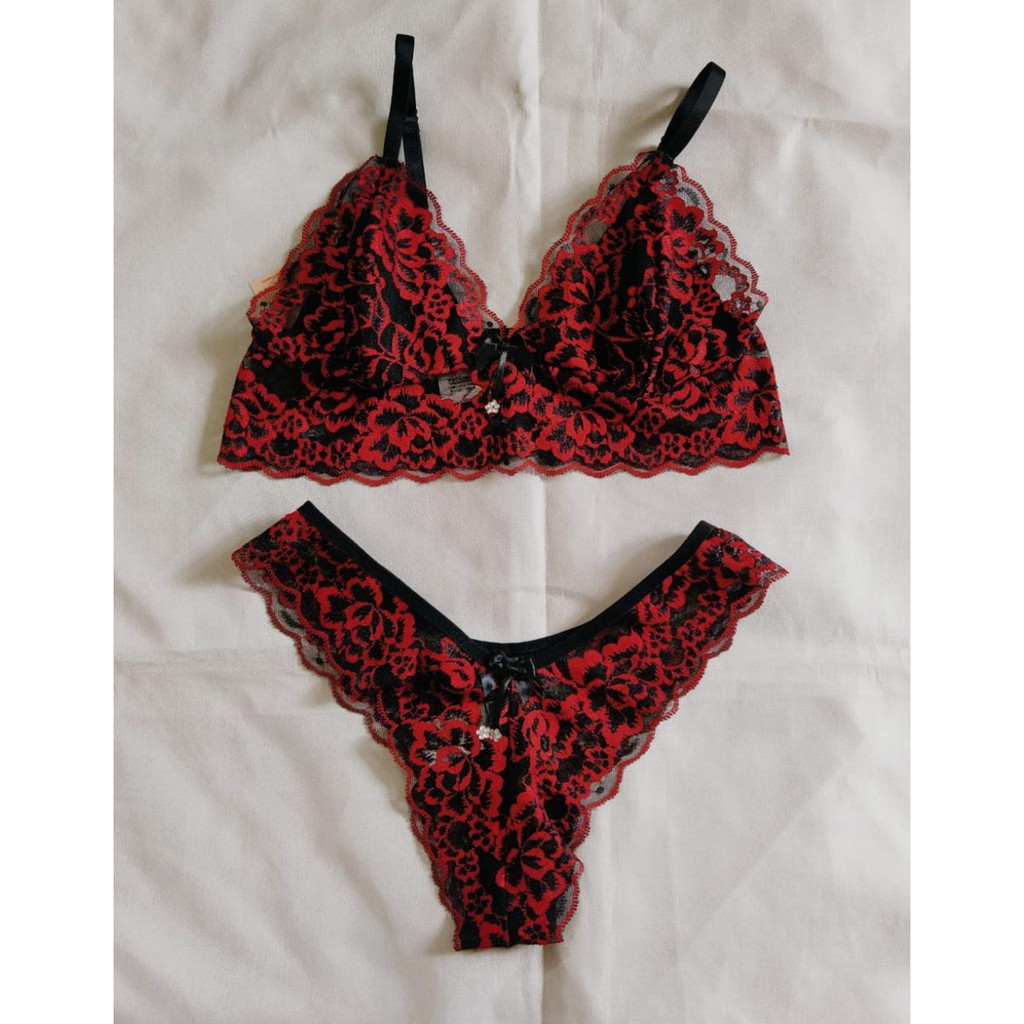 Conjunto De Lingerie Bicolor Shopee Brasil