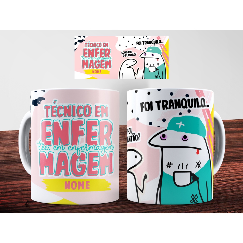 Caneca Personalizada De Técnico em Enfermagem Flork Shopee Brasil