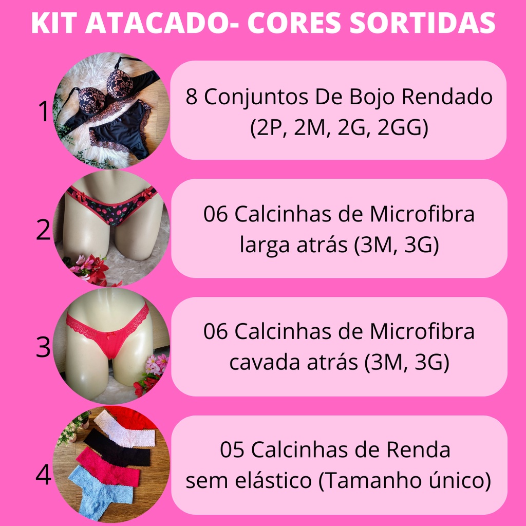 Kit De Lingerie Para Atacado Shopee Brasil