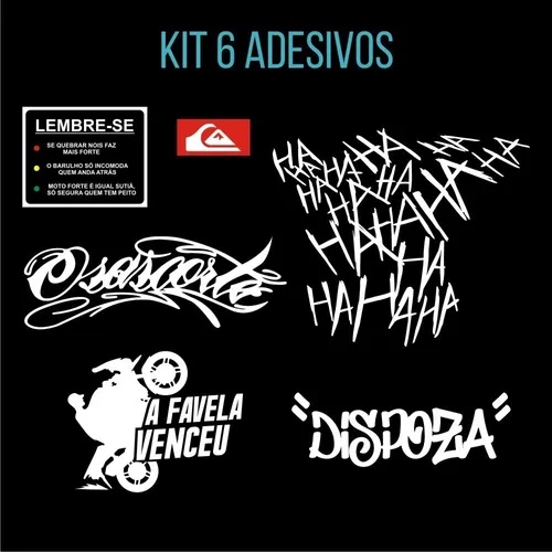 Kit Adesivos Osascorte Dispoza Hahaha Lembre Se Grau Moto Shopee Brasil