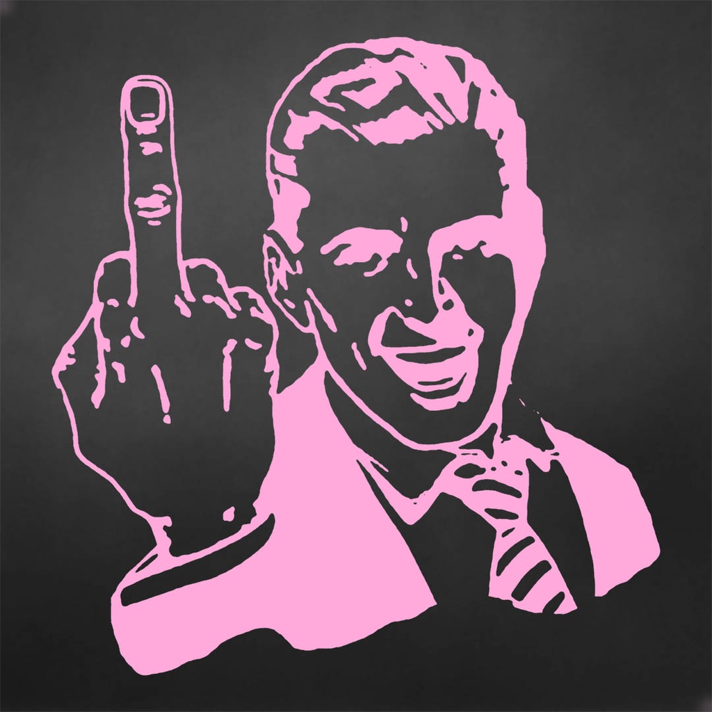 Adesivo Man Middle Finger Dedo Do Meio Fuck You Face Meme Shopee Brasil