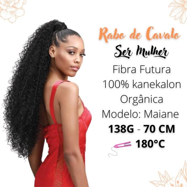 Cabelo Rabo De Cavalo Org Nico Fibra Futura Kanekalon Ser Mulher