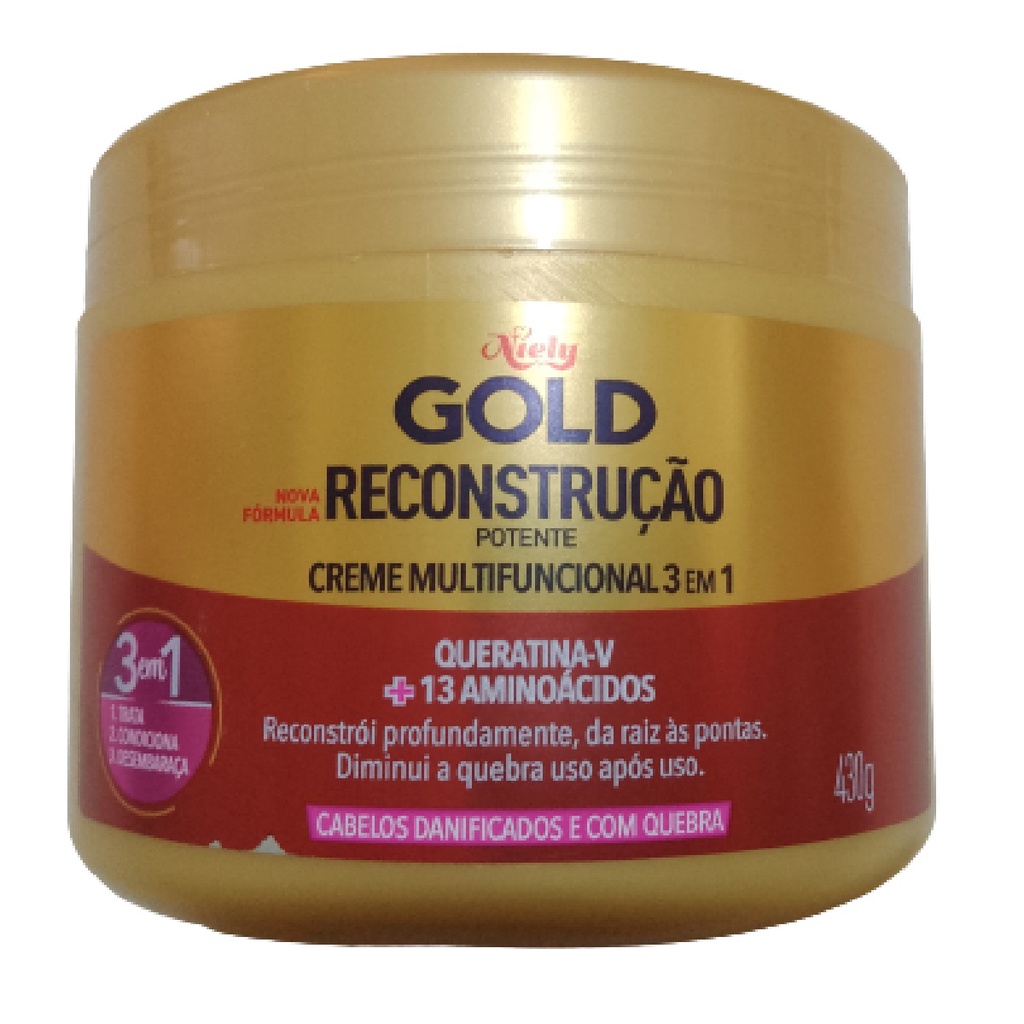 Creme Multifuncional Em Niely Gold Reconstru O Potente Queratina V