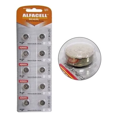 Bateria Pilha Alfacell Lr Ag Cartela Unidades Shopee Brasil