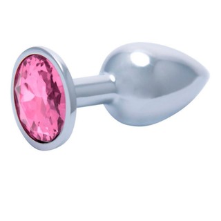 Plug Anal Jóia Cromado M Pedra Colorida Brinquedo Sex Shop