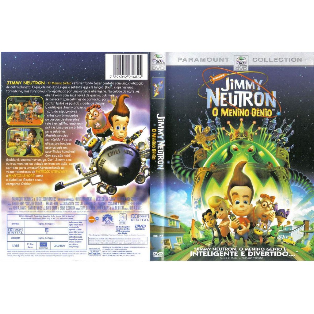 Dvd Jimmy Neutron O Menino Gênio Animação Original Shopee Brasil