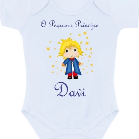 Body Para Bebê Pequeno Príncipe Davi Desenho Personalizado Shopee Brasil