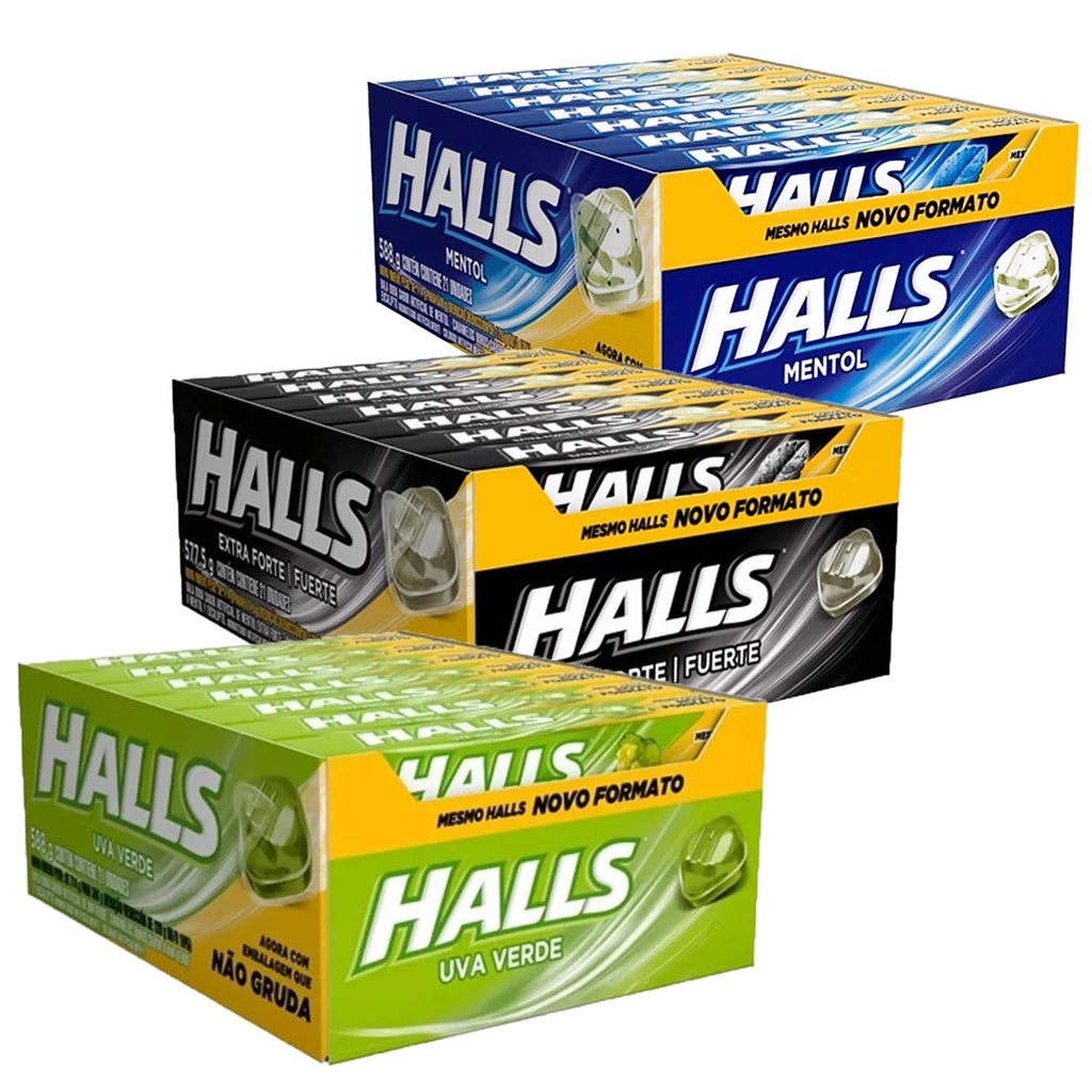 Bala Drops Halls C Unidades Escolha Sabores Shopee Brasil