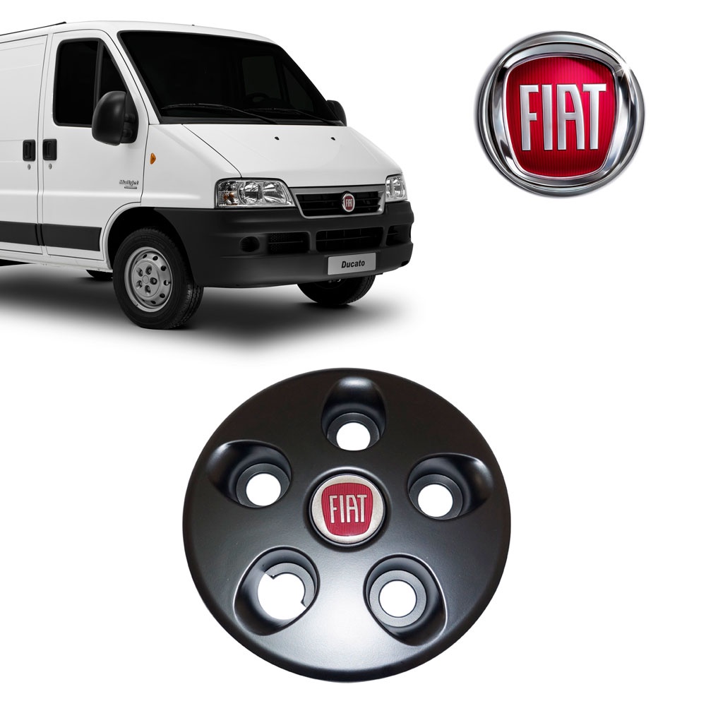 Jogo Calotas Van Fiat Ducato Aro Preta Shopee Brasil