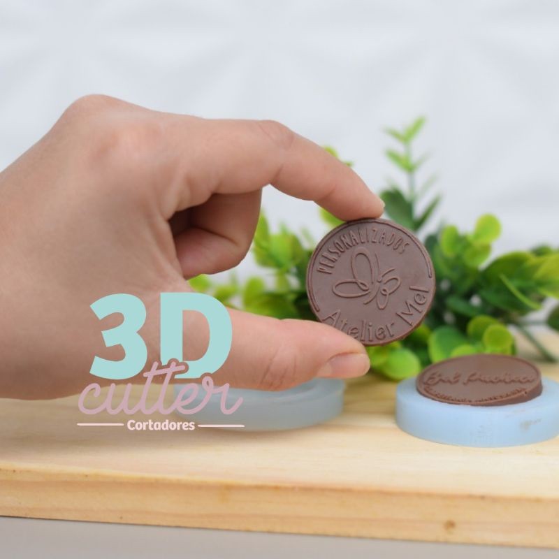 Molde De Silicone Personalizado Moeda De Chocolate Cm Shopee Brasil