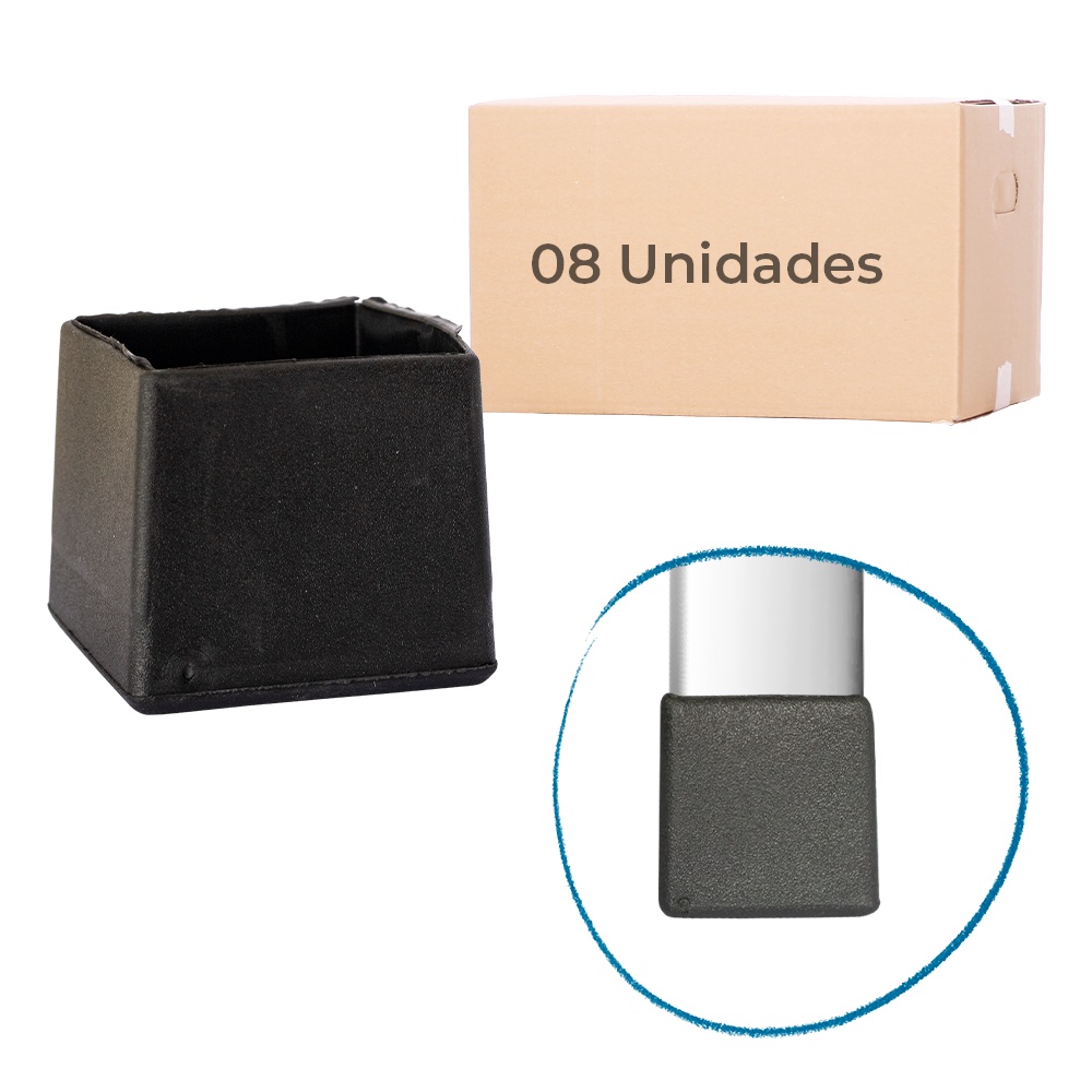 Ponteira Protetora Pe De Cadeira Mesa Quadrada 5x5cm 8 Pcs Shopee