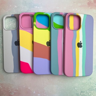 Capinha Colorida Iphone Pro Max Capa Case Forrada Aveludada Arco