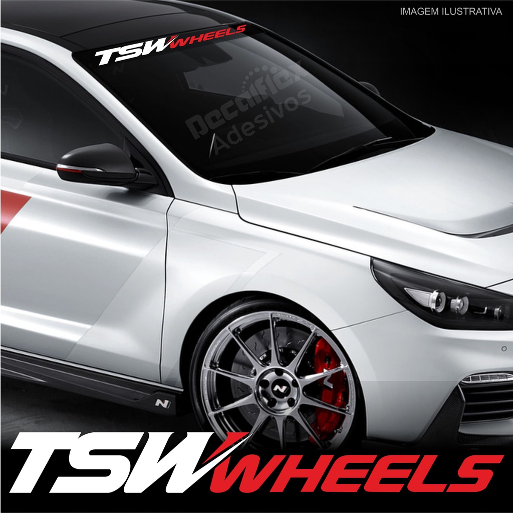 Adesivo Faixa Tsw Wheels Parabrisa Carro Esportivo Tunado Shopee Brasil