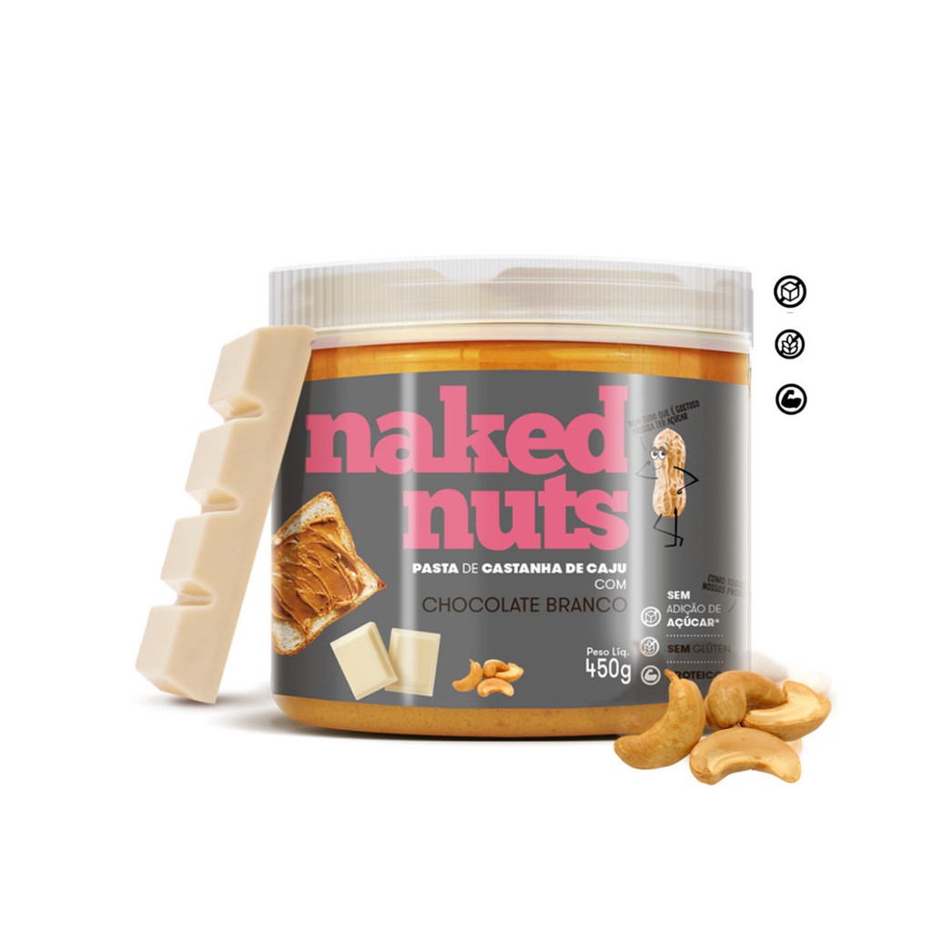 Pasta De Castanha De Caju Chocolate Branco G Naked Nuts