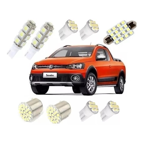 Kit Saveiro Cross G5 G6 Lâmpadas Led Pingo Placa Re Teto Shopee Brasil