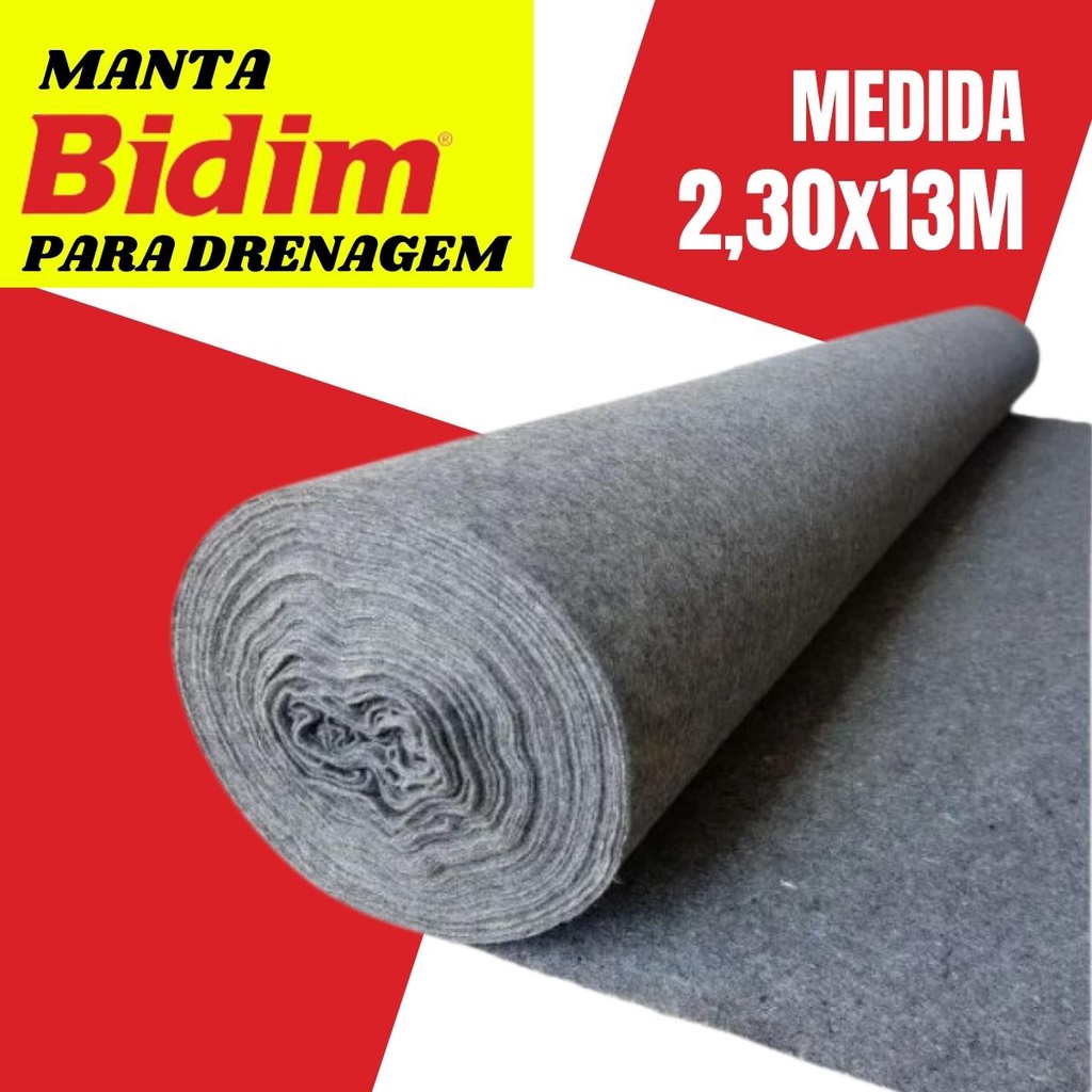 Manta Geotextil Bidim Original Drenagem 30 Mts 2 30x13 00 Shopee