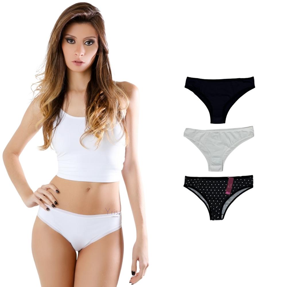 Kit Calcinhas Lingerie Modelo Tanga Estampa Confortavel