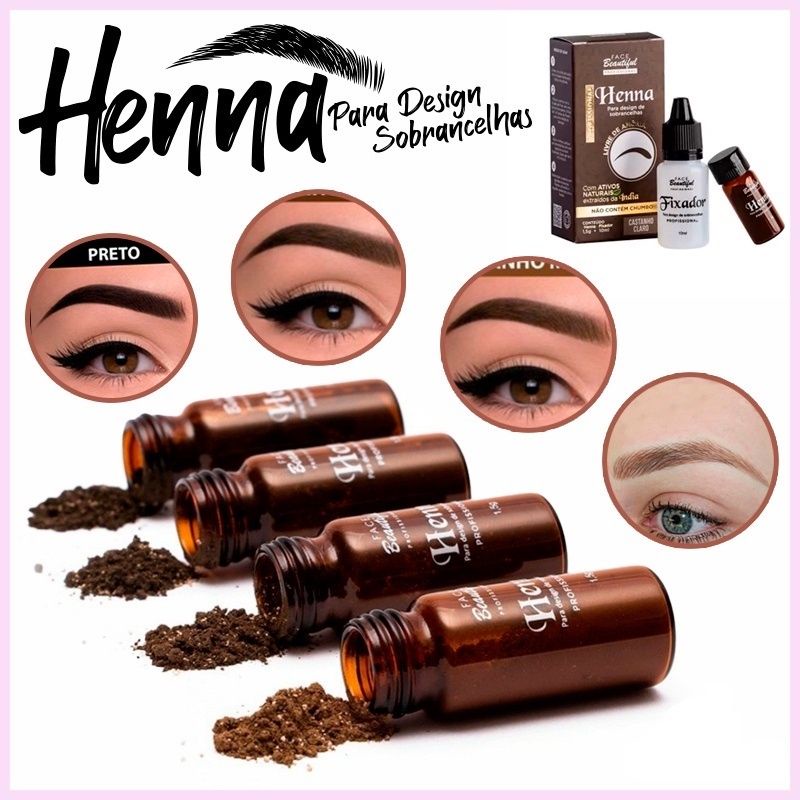 Henna Niraj Para Design De Sobrancelhas Shopee Brasil