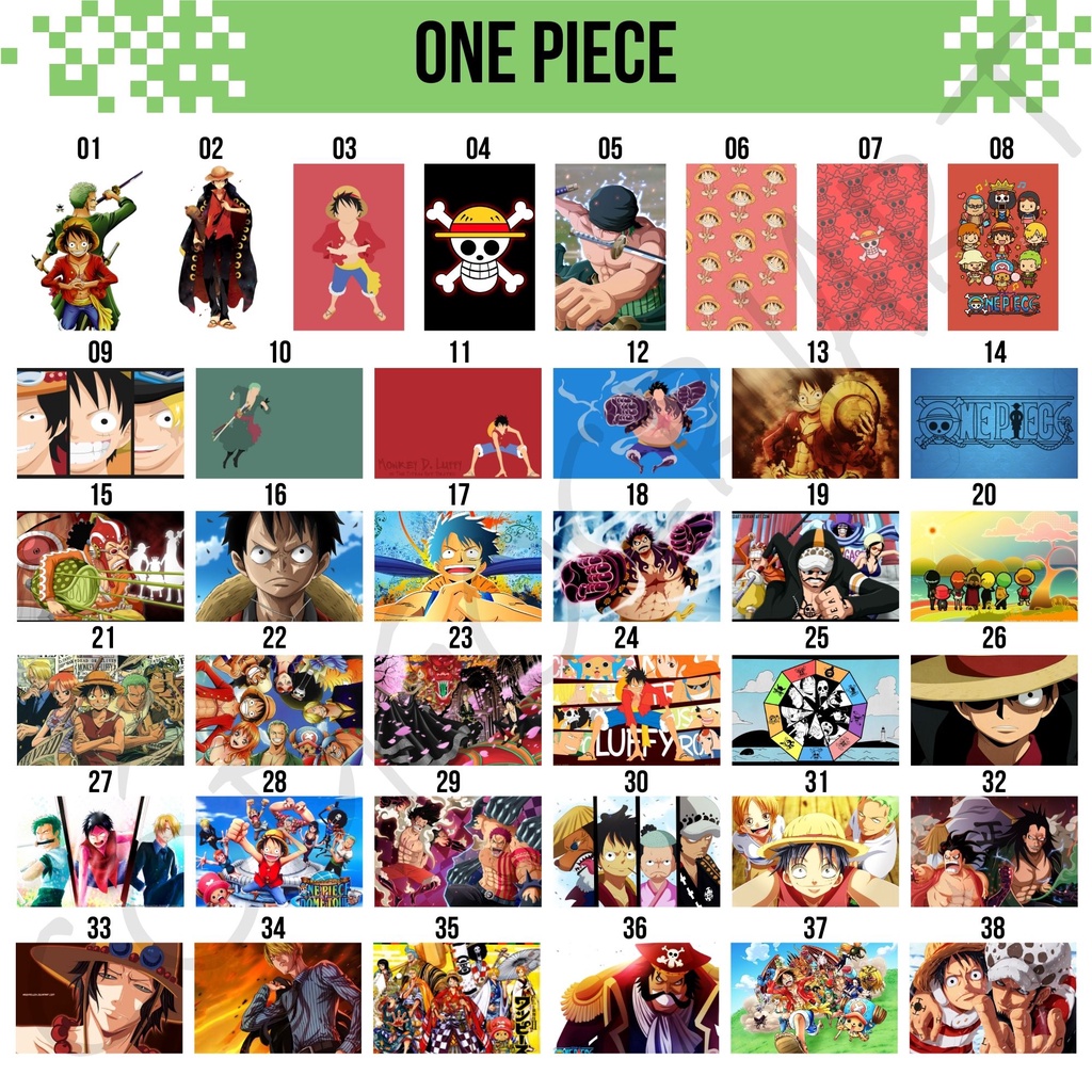 One Piece 1 Ao 38 Placa Decorativa One Piece Shopee Brasil