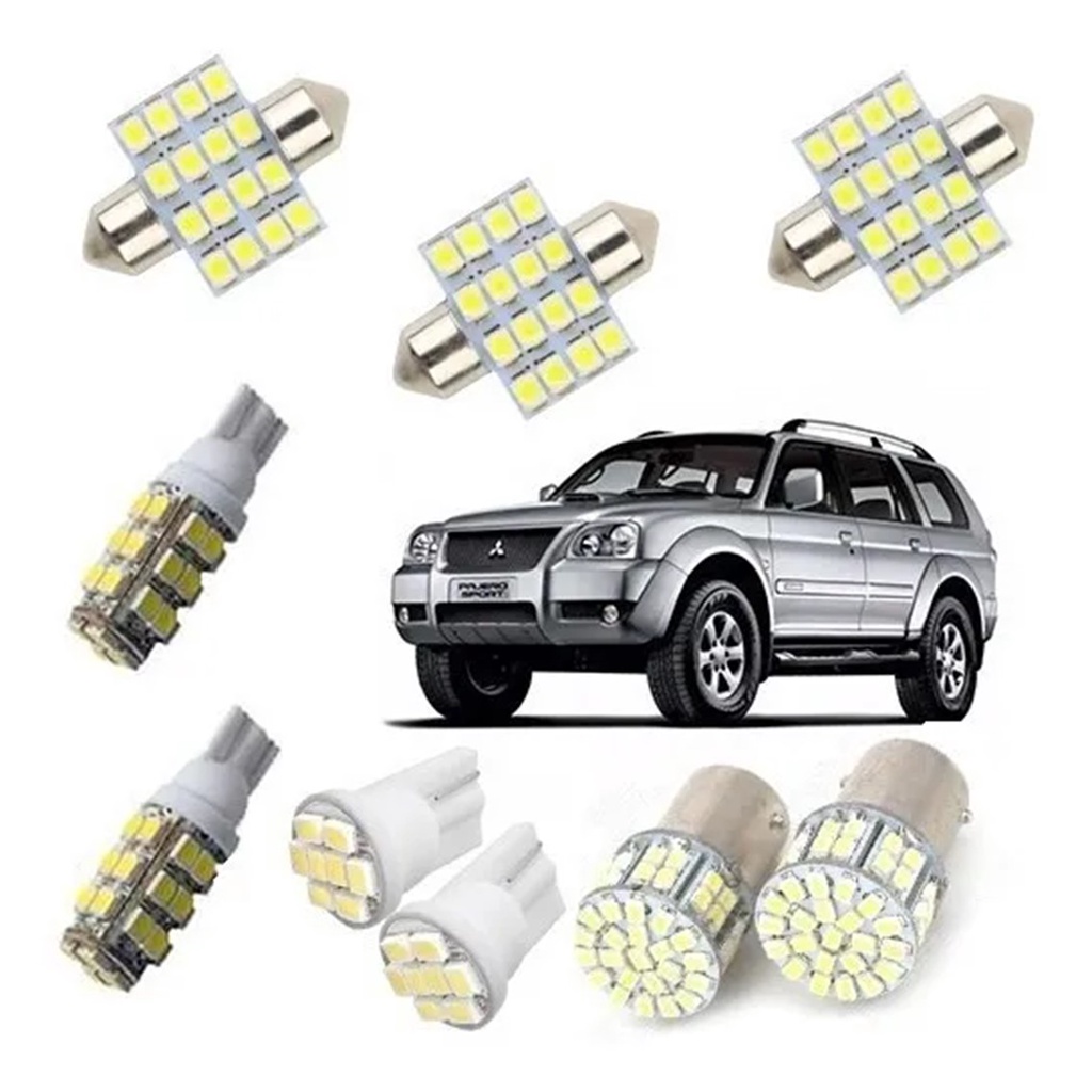 Kit Lampadas Led Pajero Sport Luz Teto Placa Re E Farolete Shopee Brasil