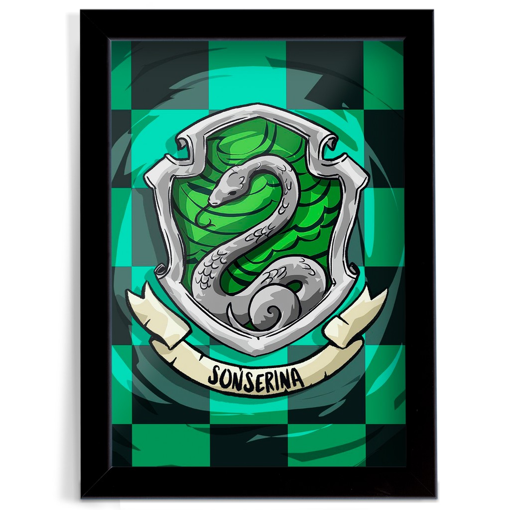 Quadro Moldura A3 A4 Harry Potter Sonserina Shopee Brasil