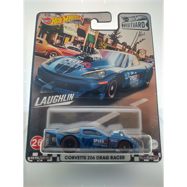 Hot Wheels Premium Corvette Z06 Drag Racer Boulevard Set GRL96