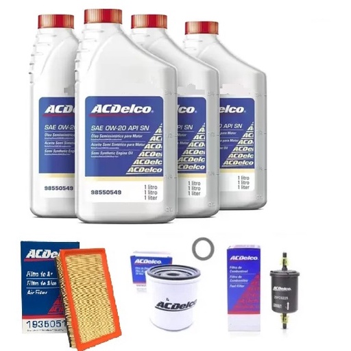 Kit Troca De Óleo e Filtros Chevrolet Onix Acdelco 0w20 Shopee Brasil