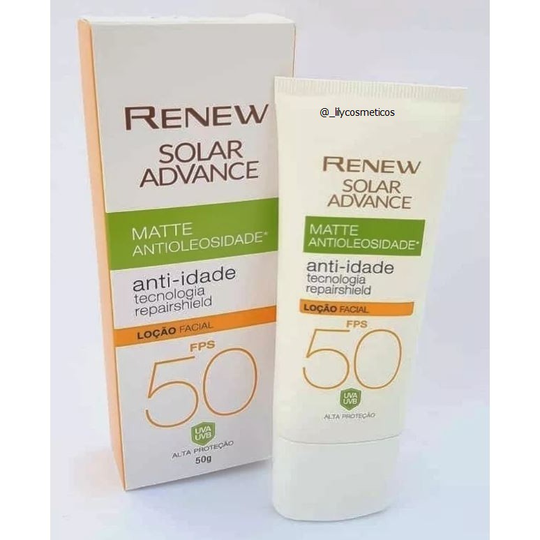 Protetor Solar Facial Renew Advance Matte Anti Idade Fps G