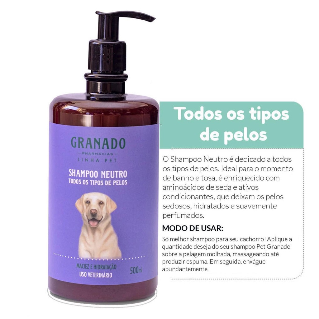 Granado Shampoo Neutro Pet Ml Todos Os Tipos De Pelos Shopee Brasil