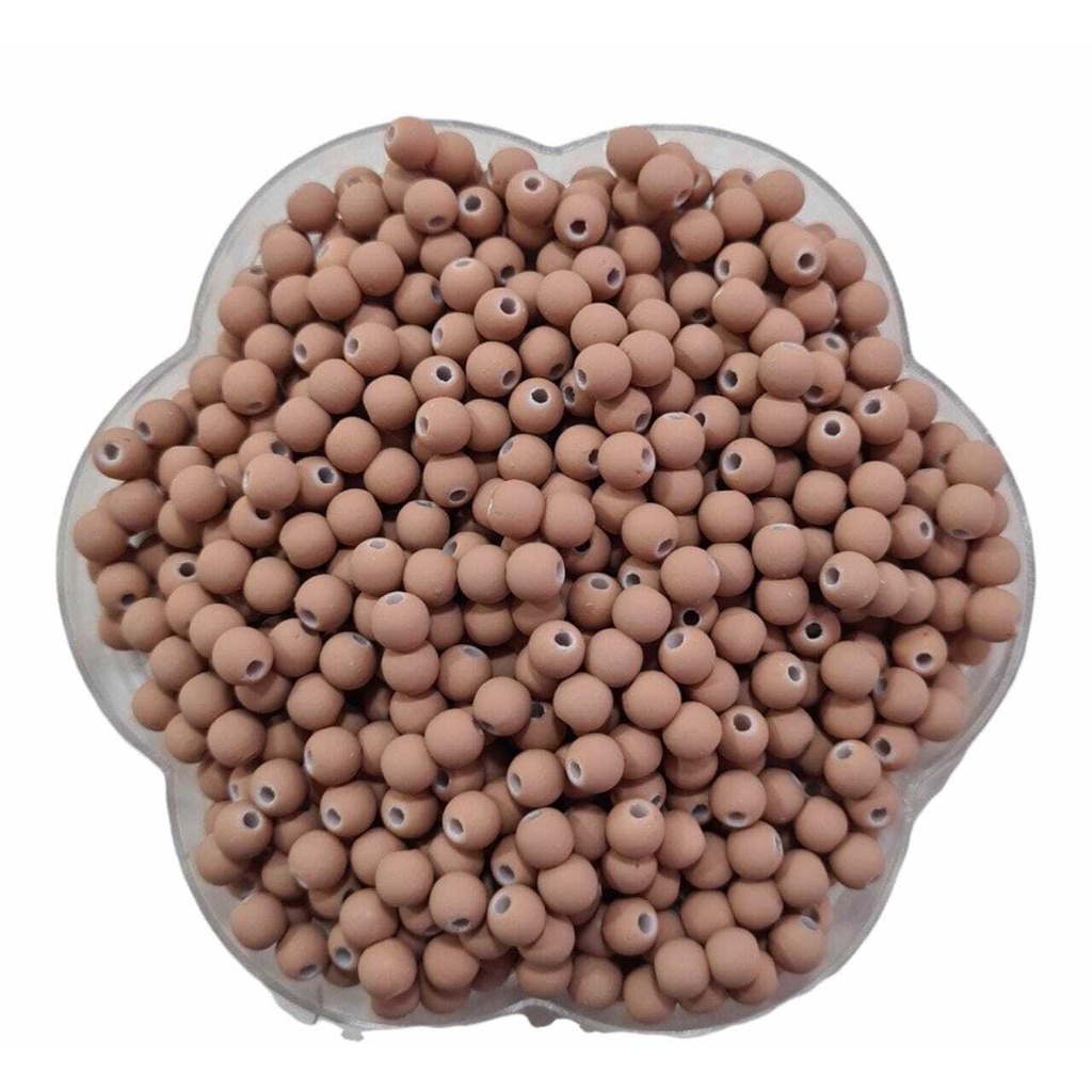 Miçanga Bola Emborrachada Nude Escuro mm Pct c gr Shopee