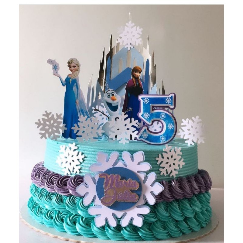 Topo Topper De Bolo Tema Frozen Shopee Brasil