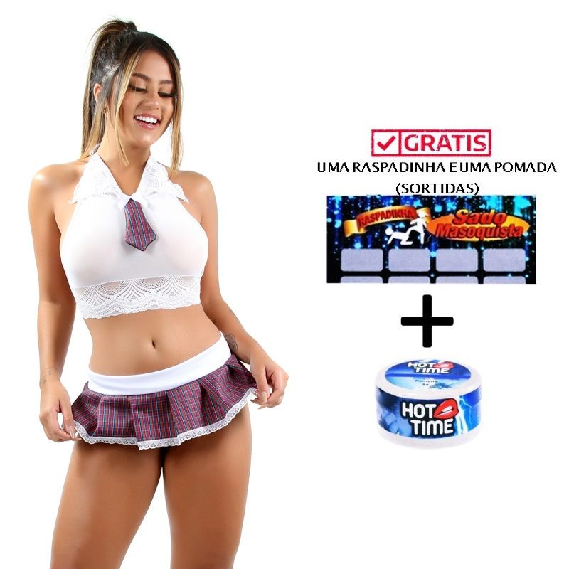 Fantasia Sexual lingerie Estudante Erótica sex shop conjunto Sensual