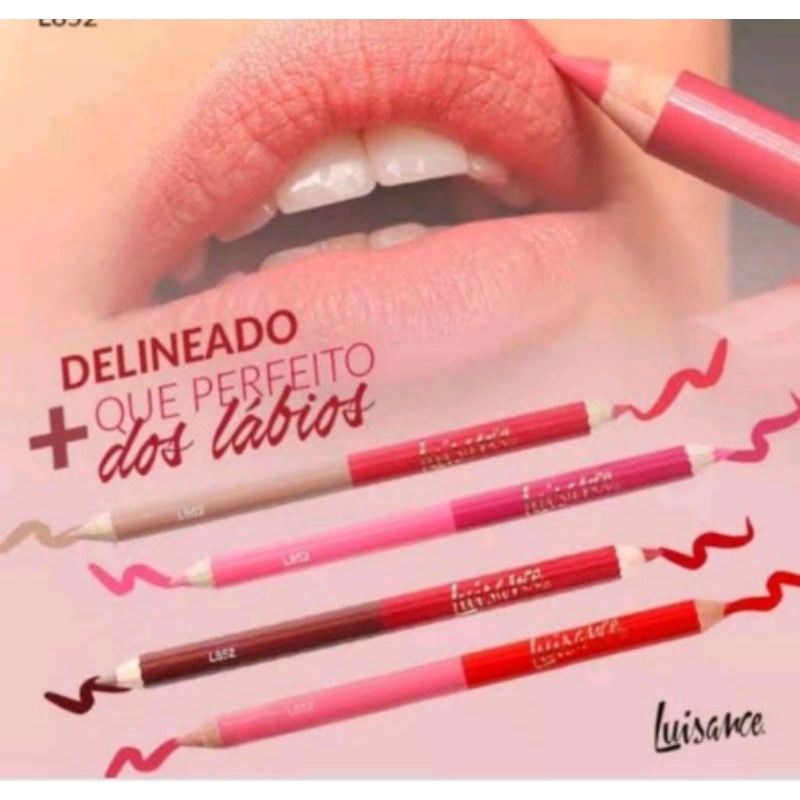 Kit C L Pis De Boca Duo Contorno Labial Luisance Shopee Brasil